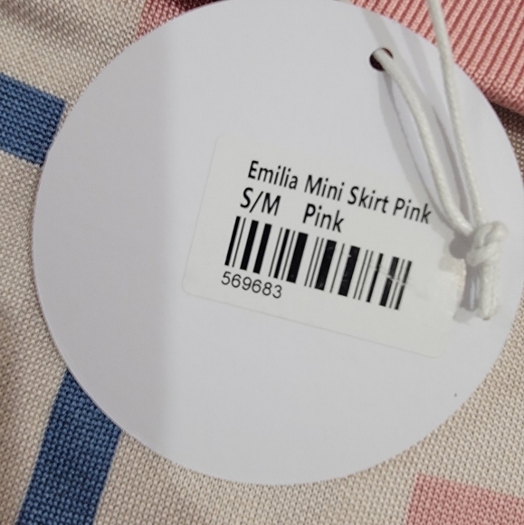 NEW Princess Polly Pink Blue Knit Pull on Skirt Size S / M - Picture 11 of 12